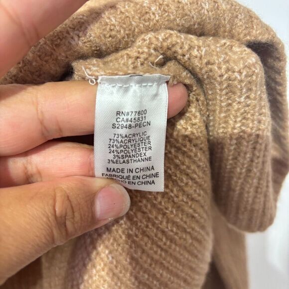 NWT Saltwater Luxe Cozy Sweater Pecan Dropped Shoulder Medium Chic Turtleneck - Picture 6 of 8